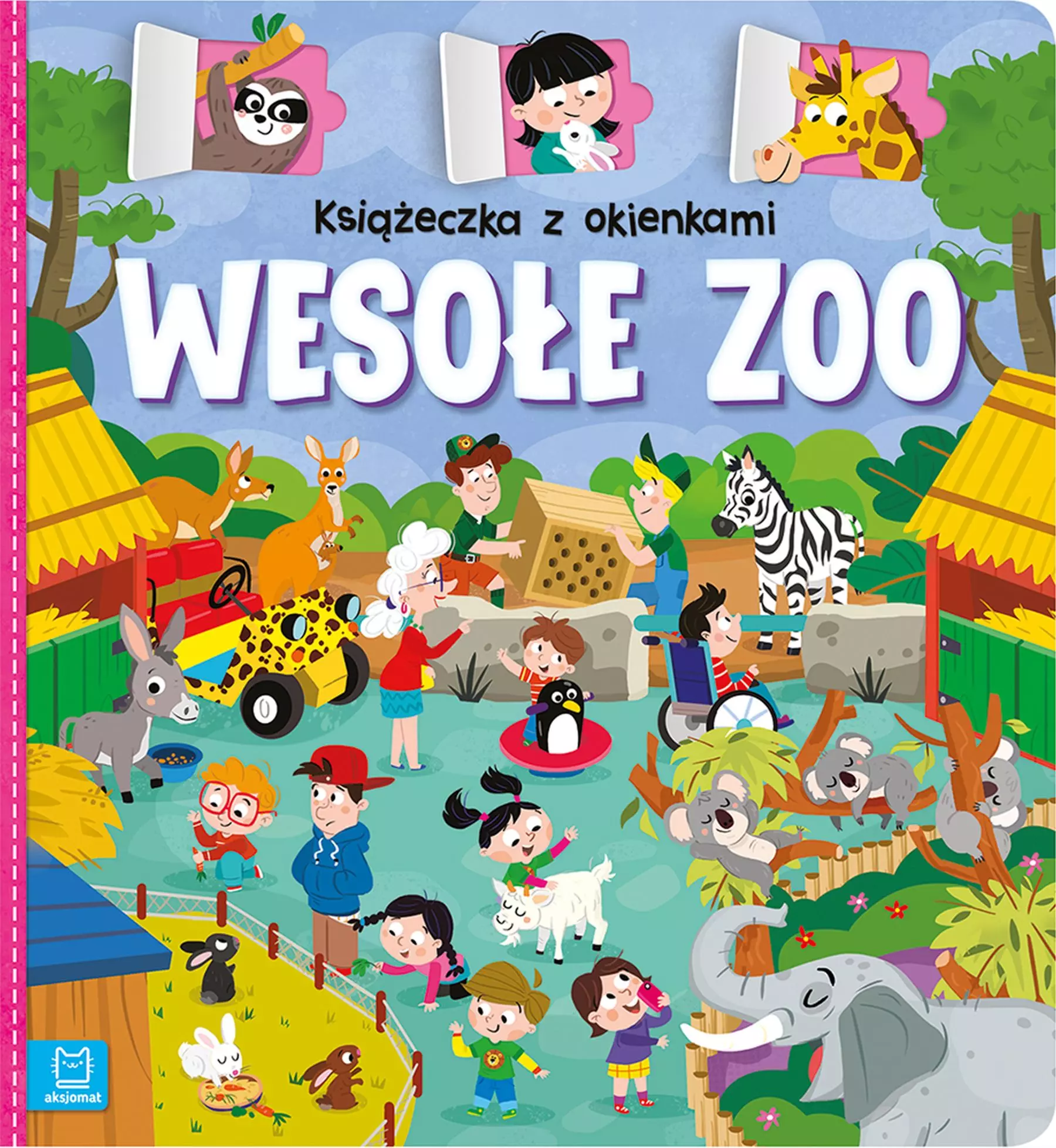 Książeczka z okienkami. Wesołe zoo - Książki