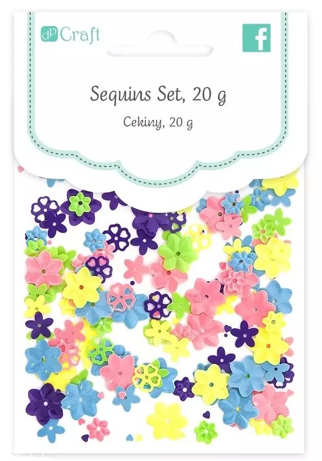 Cekiny kwiatki 20g - Papiernicze i szkolne