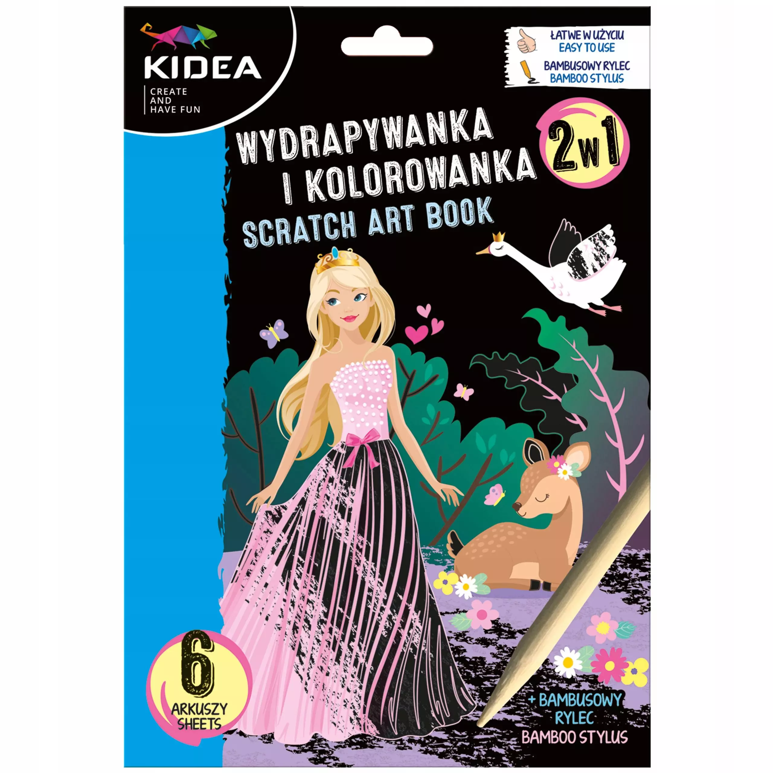 Wydrapywanka 180x260 Malowanka Ksiezniczki Kidea - Zabawki