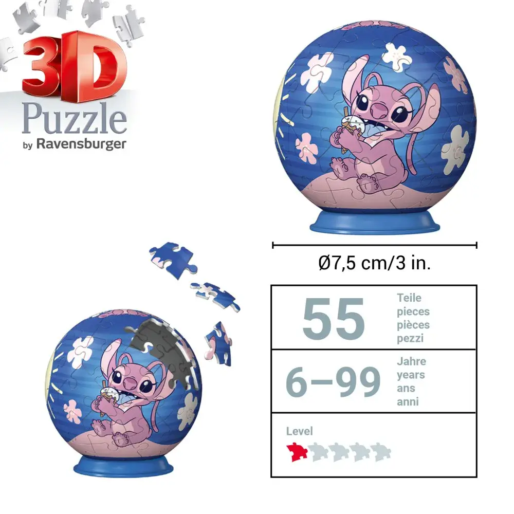 Puzzle 3D 54 elementy. Stitch 2 - Puzzle