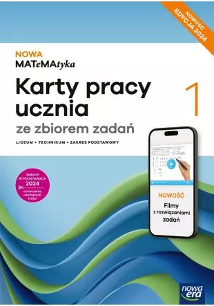 Nowa MATeMAtyka 1. Karty pracy ucznia ze zbiorem zdań. Liceum i technikum. Zakres podstawowy. Edycja 2024 - Książki