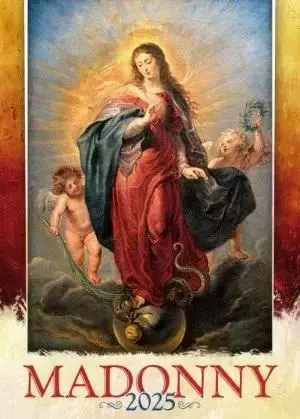 Kalendarz 2025 ścienny wieloplanszowy Madonny - Książki