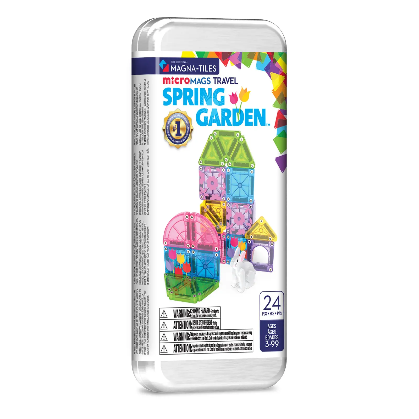 Klocki Magnetyczne microMAGS Spring Garden Travel 24 elementy - Zabawki