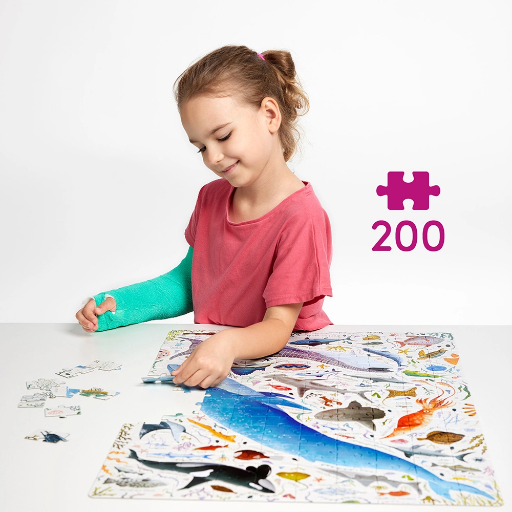 Puzzlove CzuCzu 200 elementów. Ryby i zwierzęta wodne - Puzzle