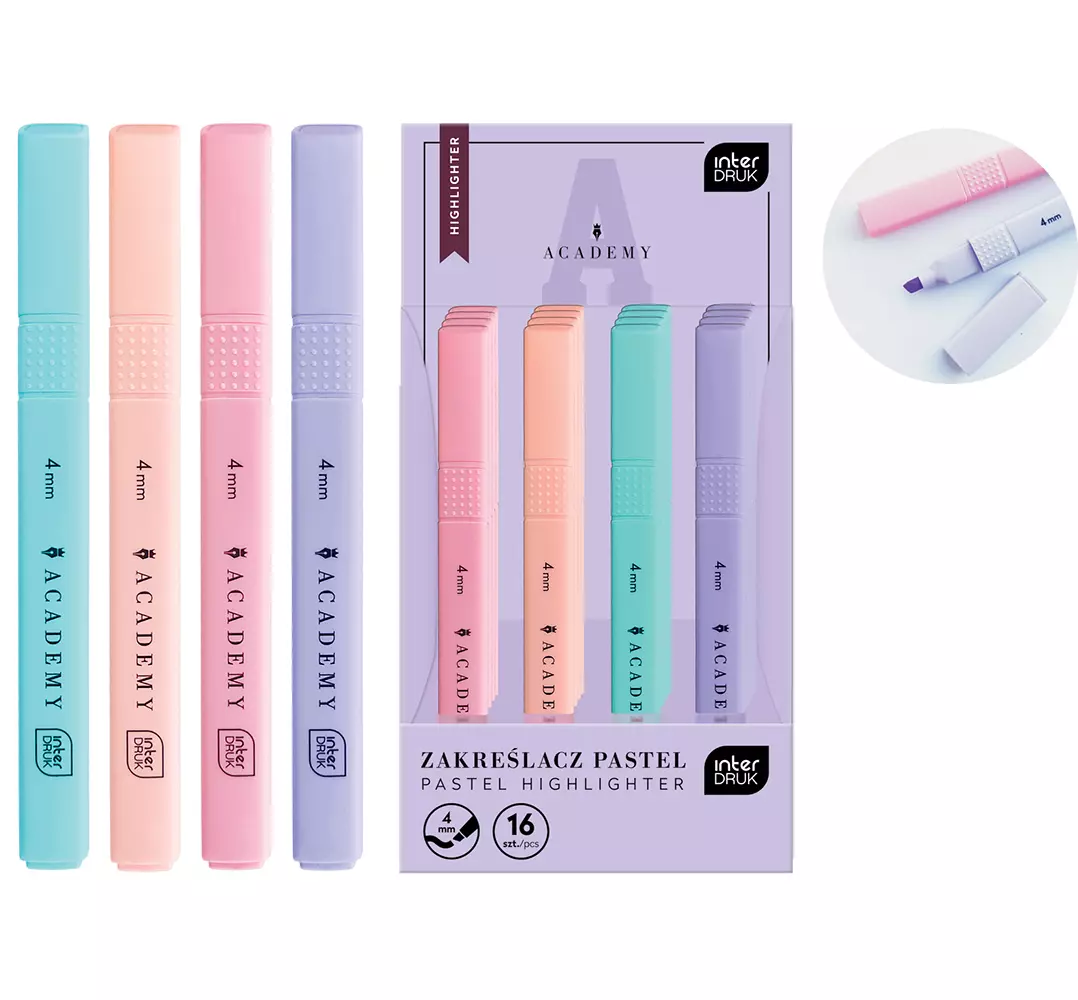 Zakreślacz pastelowy - Papiernicze i szkolne