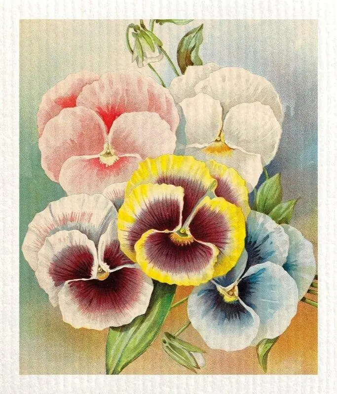 Ściereczka do naczyń Bratki STDISH25 - Mama i dziecko