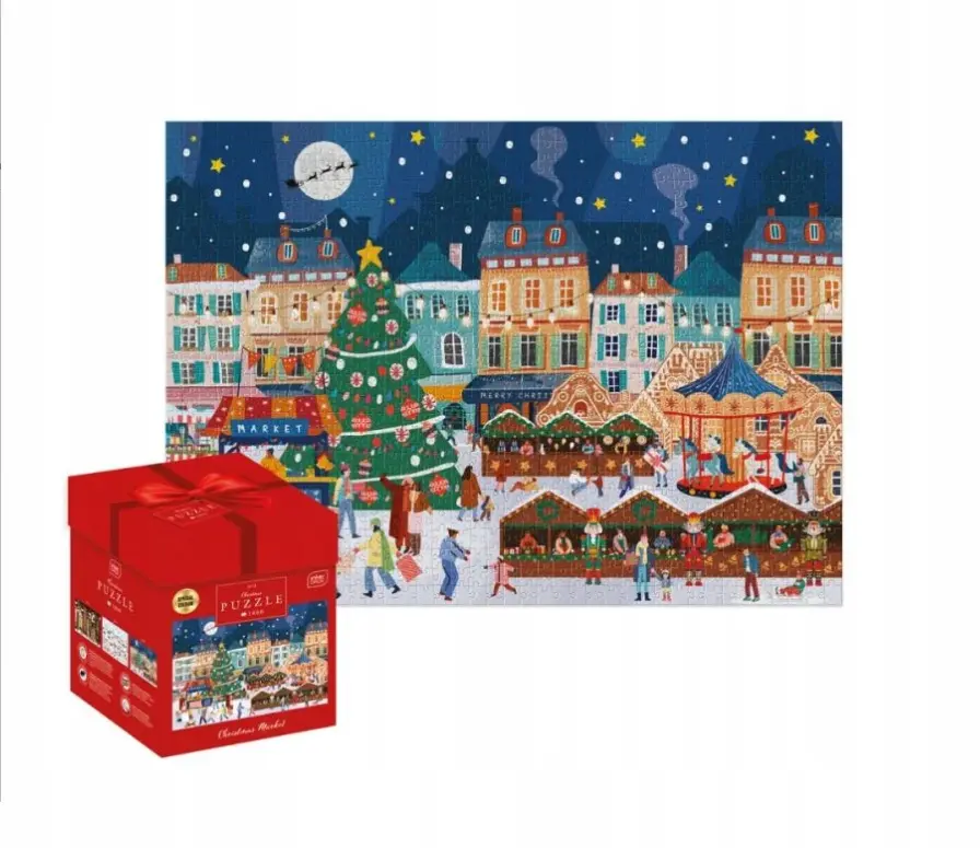 Puzzle Castorland 1000 Pezzi - Natale In Montagna (Paesaggio Natalizio)