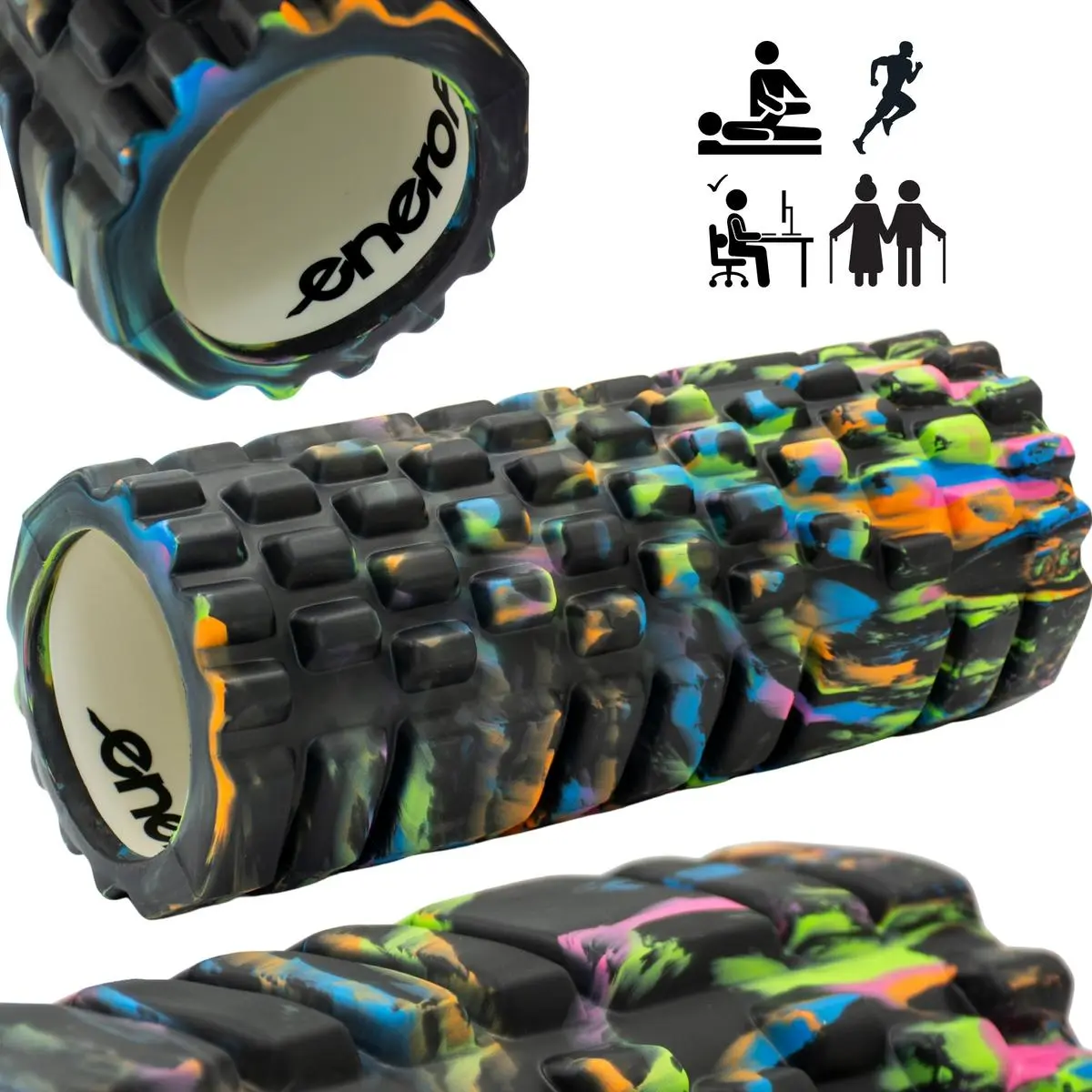 Wałek Roller do Ćwiczeń Camouflage 14x33CM Enero Fit - Zabawki
