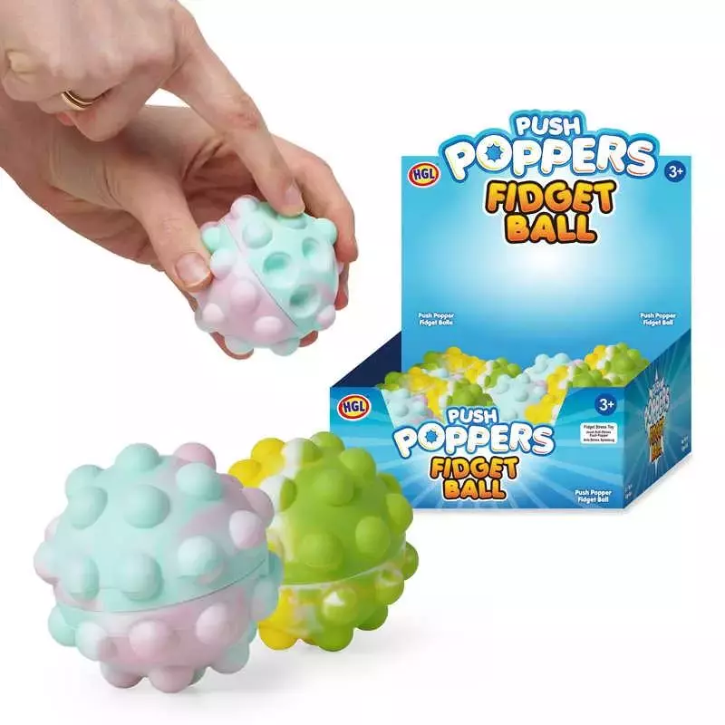 Kolorowa piłeczka z bąbelkami do wciskania Pop it - Zabawki