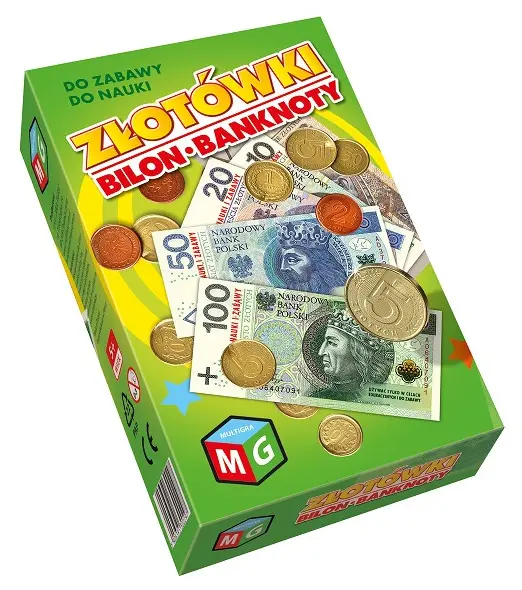 Pieniądze do zabawy i nauki. Złotówki. Bilon, banknoty - Gry