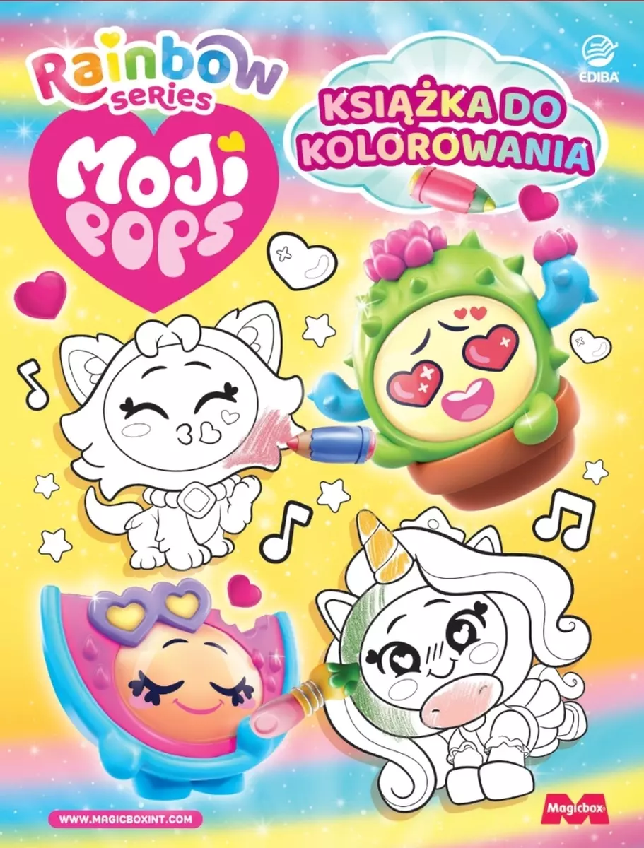 MojiPops Rainbow. Książka do kolorowania - Książki