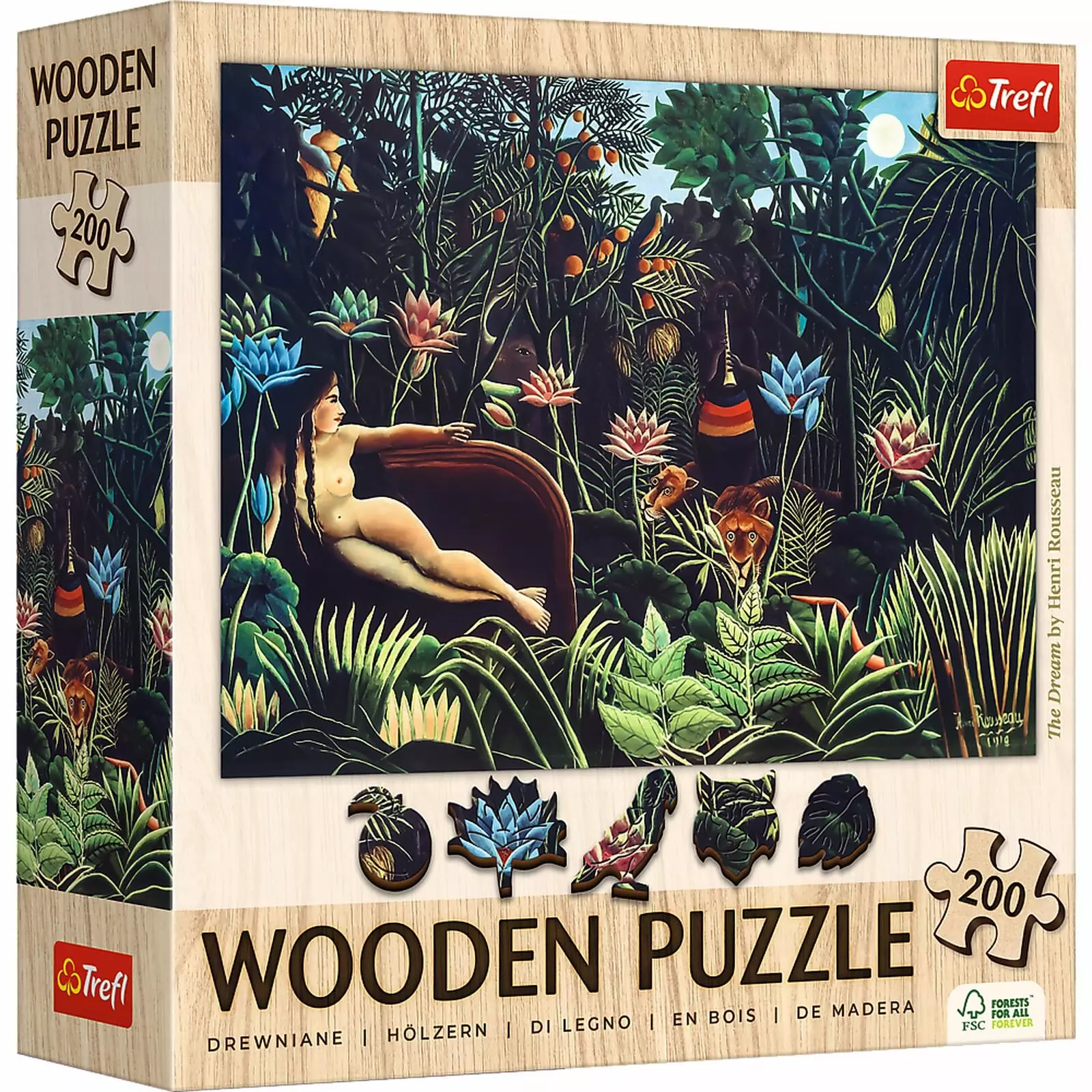 Puzzle 200  Drewniane Sen Henri Rousseau 20253 - Puzzle