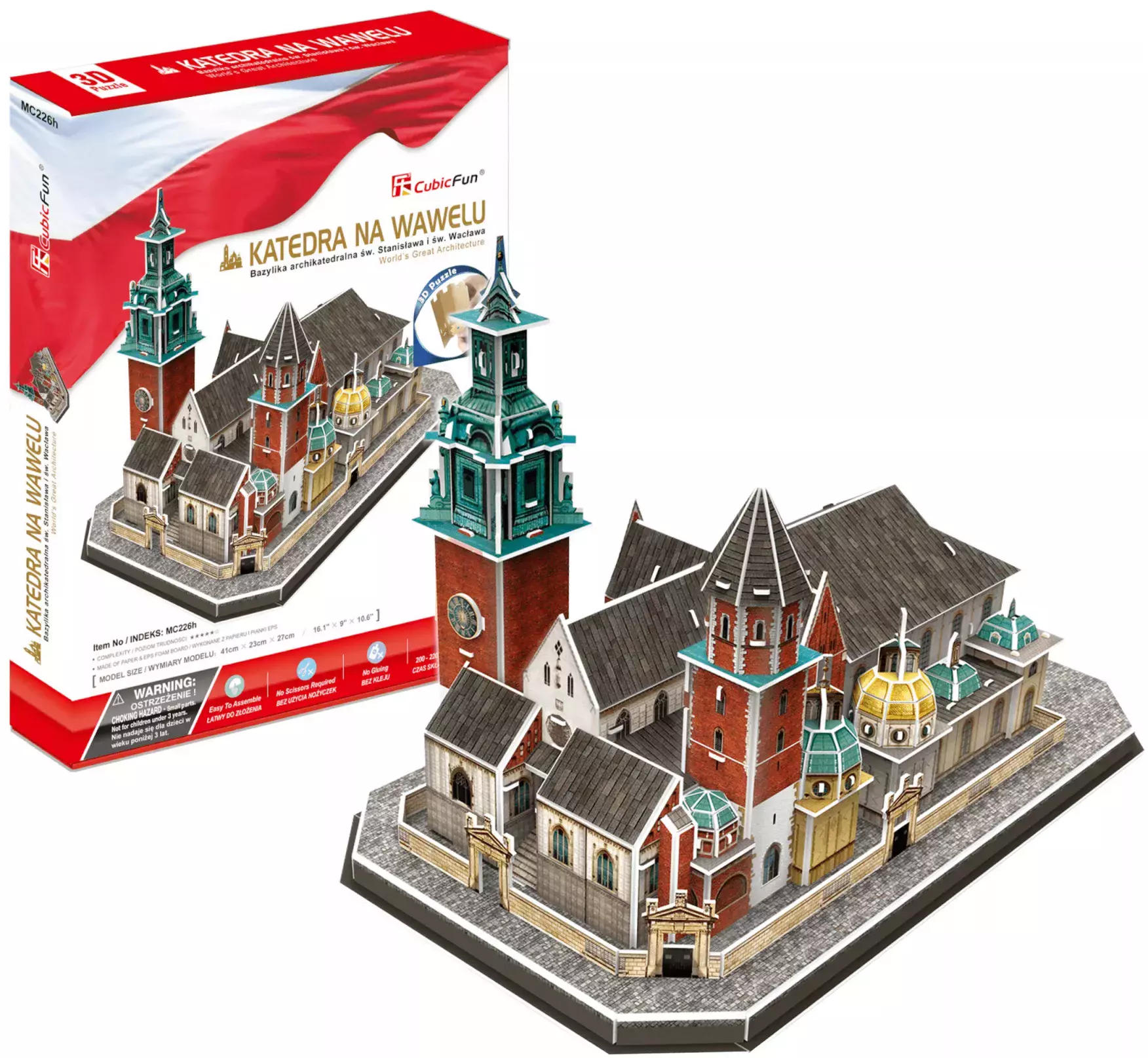 Puzzle 3D 101 elementów. Katedra na Wawelu