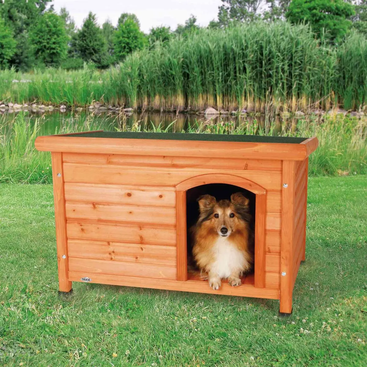 Buda o plaskim dachu "Natura", S-M: 85 × 58 × 60 cm, brązowa - Elektronika i akcesoria