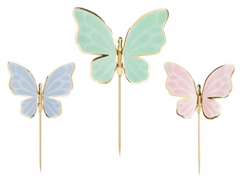 Toppery na tort Motylki 9x6,5 mix A9 KPT76 58804 - Zabawki