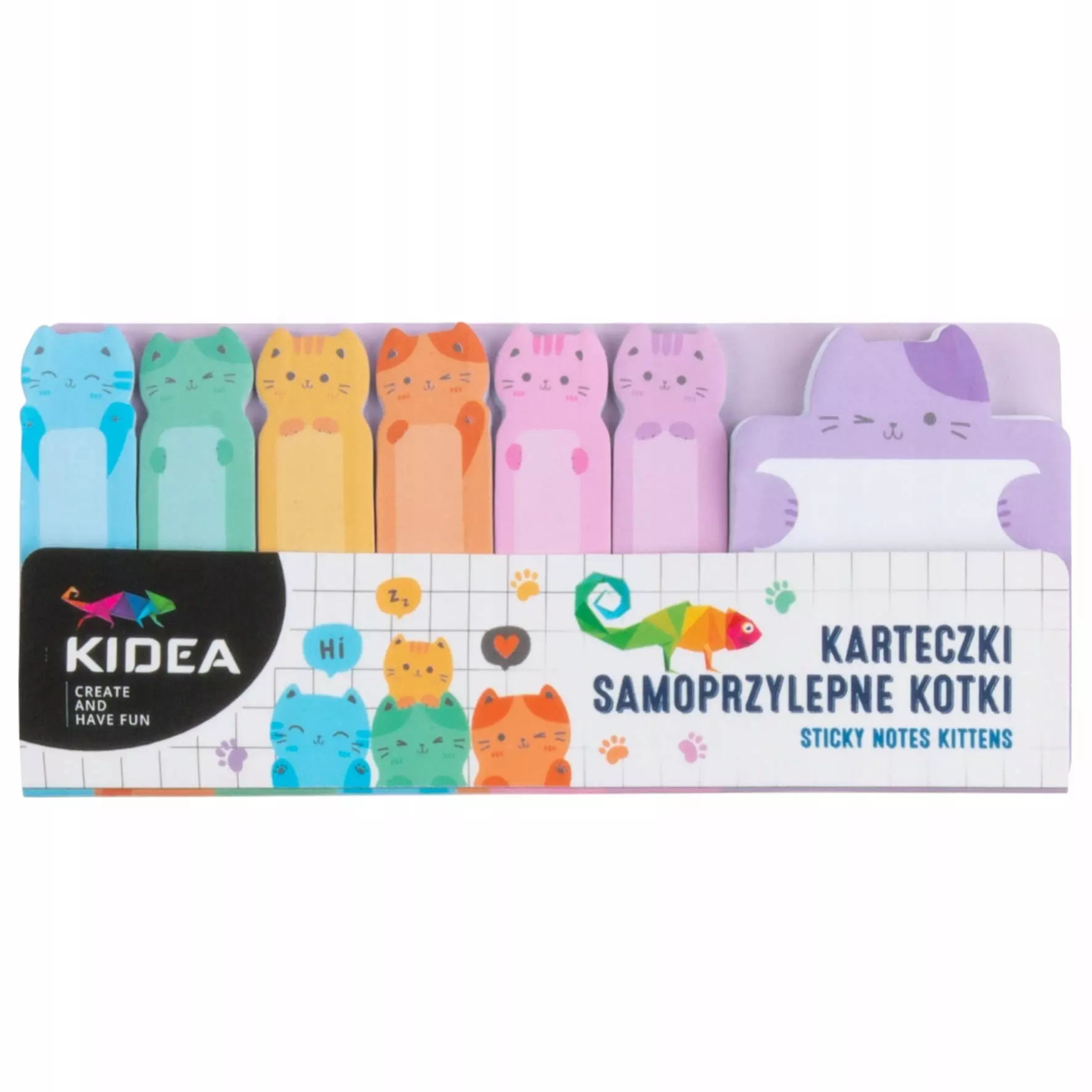 Karteczki samoprzylepne zakładki indeksujące notesik KOTKI Kidea - Papiernicze i szkolne