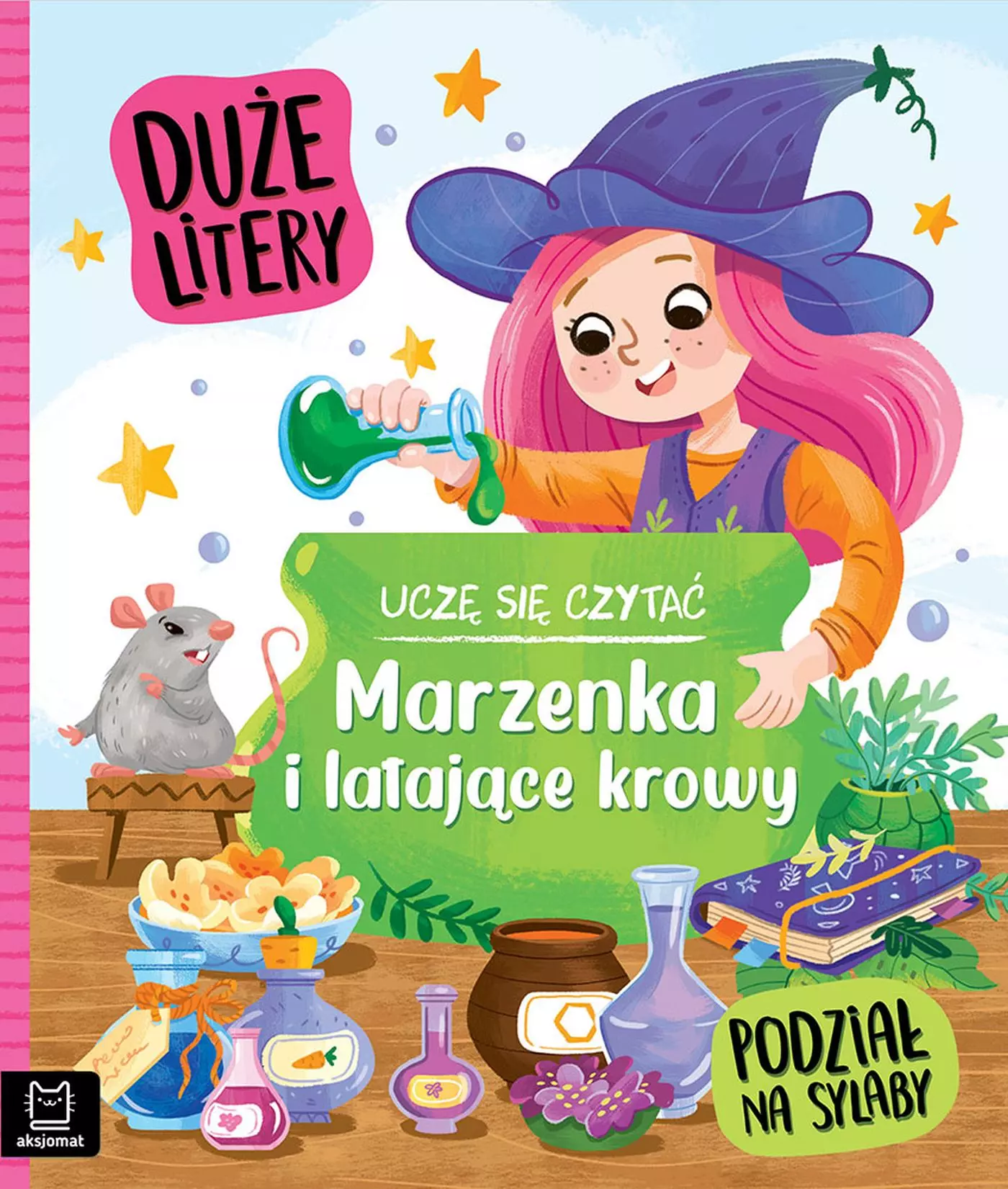 Uczę się czytać. Duże litery. Podział na sylaby. Marzenka i latające krowy - Książki