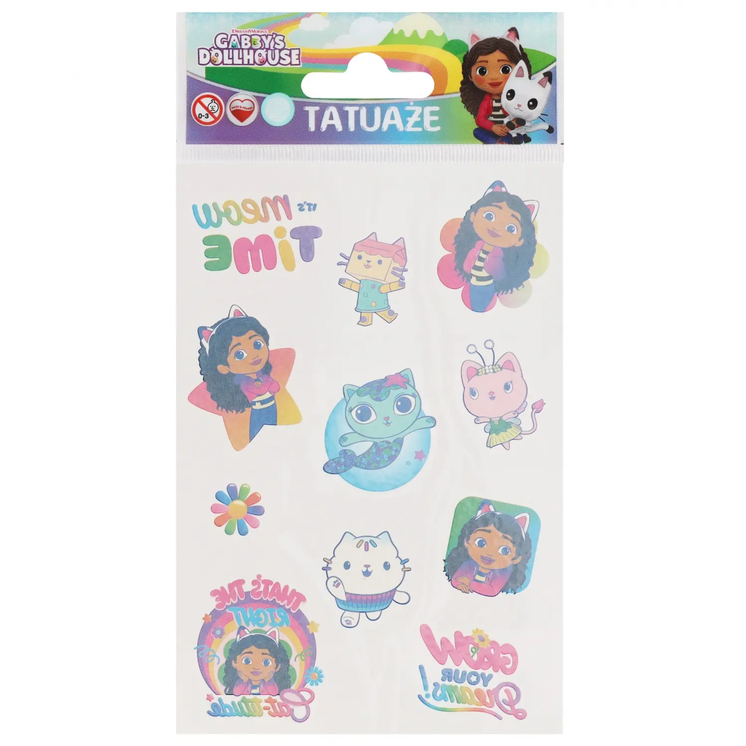 TatuaŻ Gabby S Dollhouse 10x19 Sticker Boo 583962 - Papiernicze i szkolne