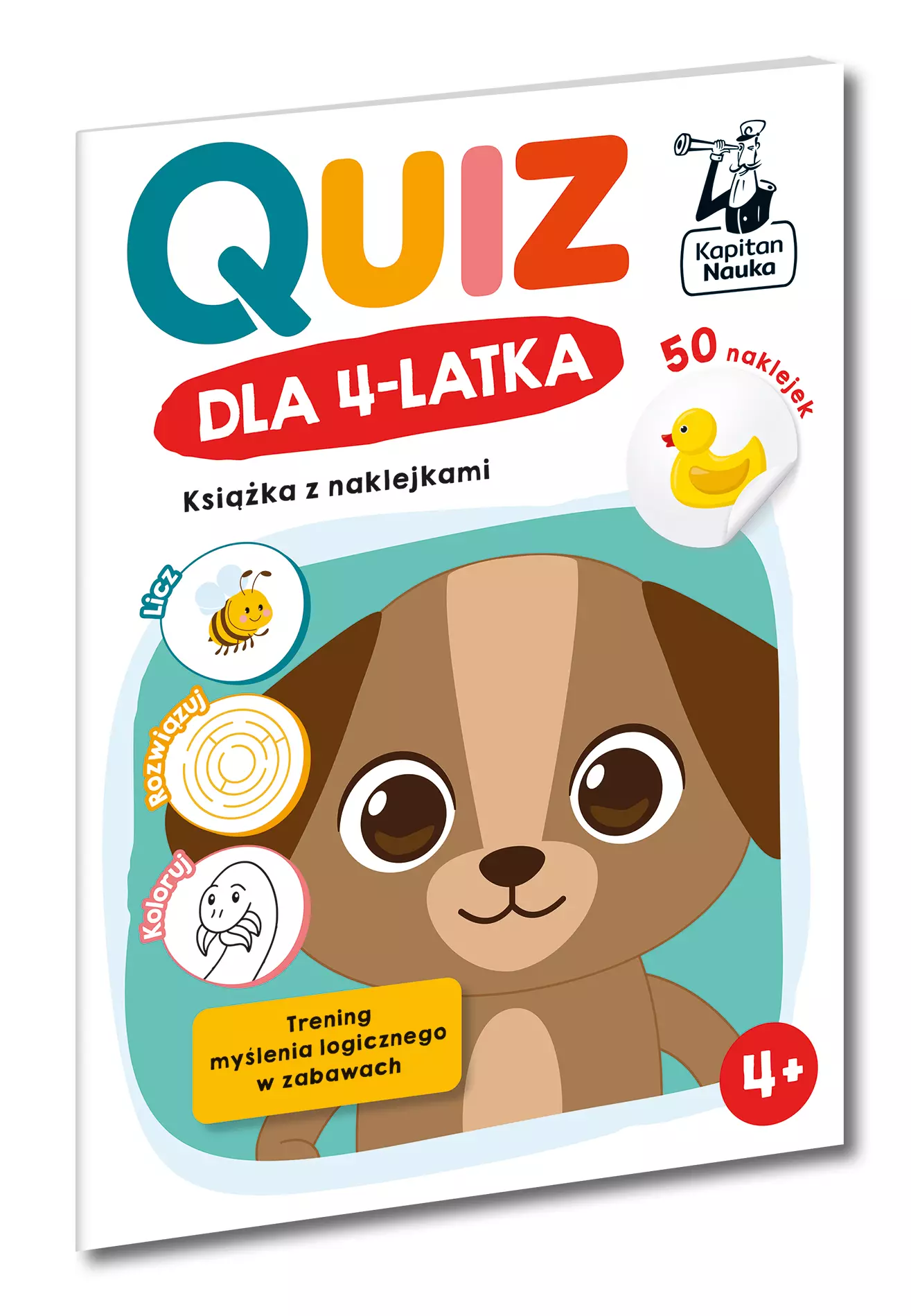 Quiz dla 4-latka. Książka z naklejkami - Książki