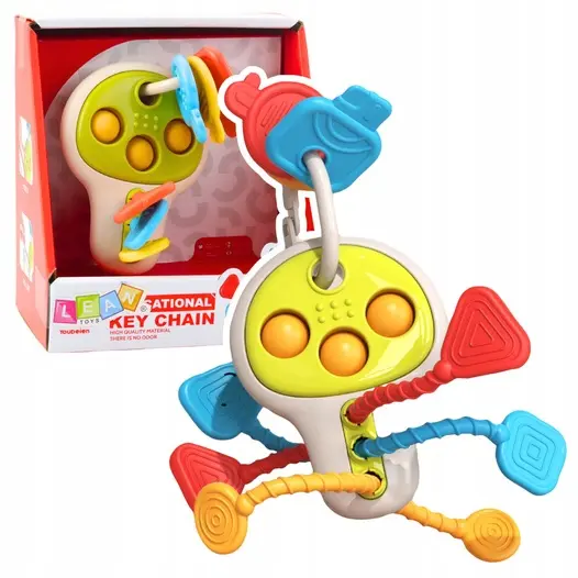 Klucze Edukacyjne Sensoryczne z Ruchomymi Elementami - Zabawki