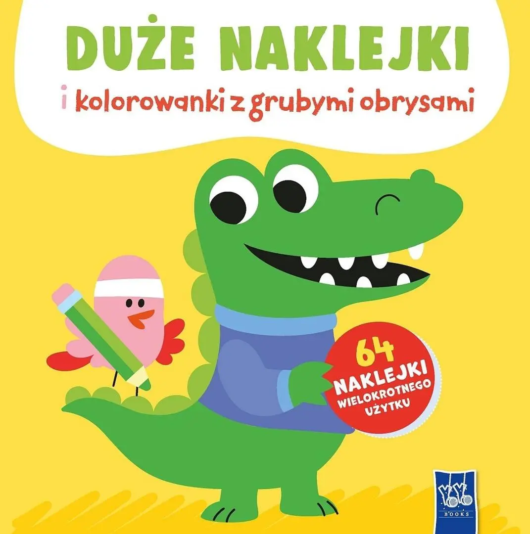 Duże naklejki i kolorowanki z grubymi obrysami - Książki