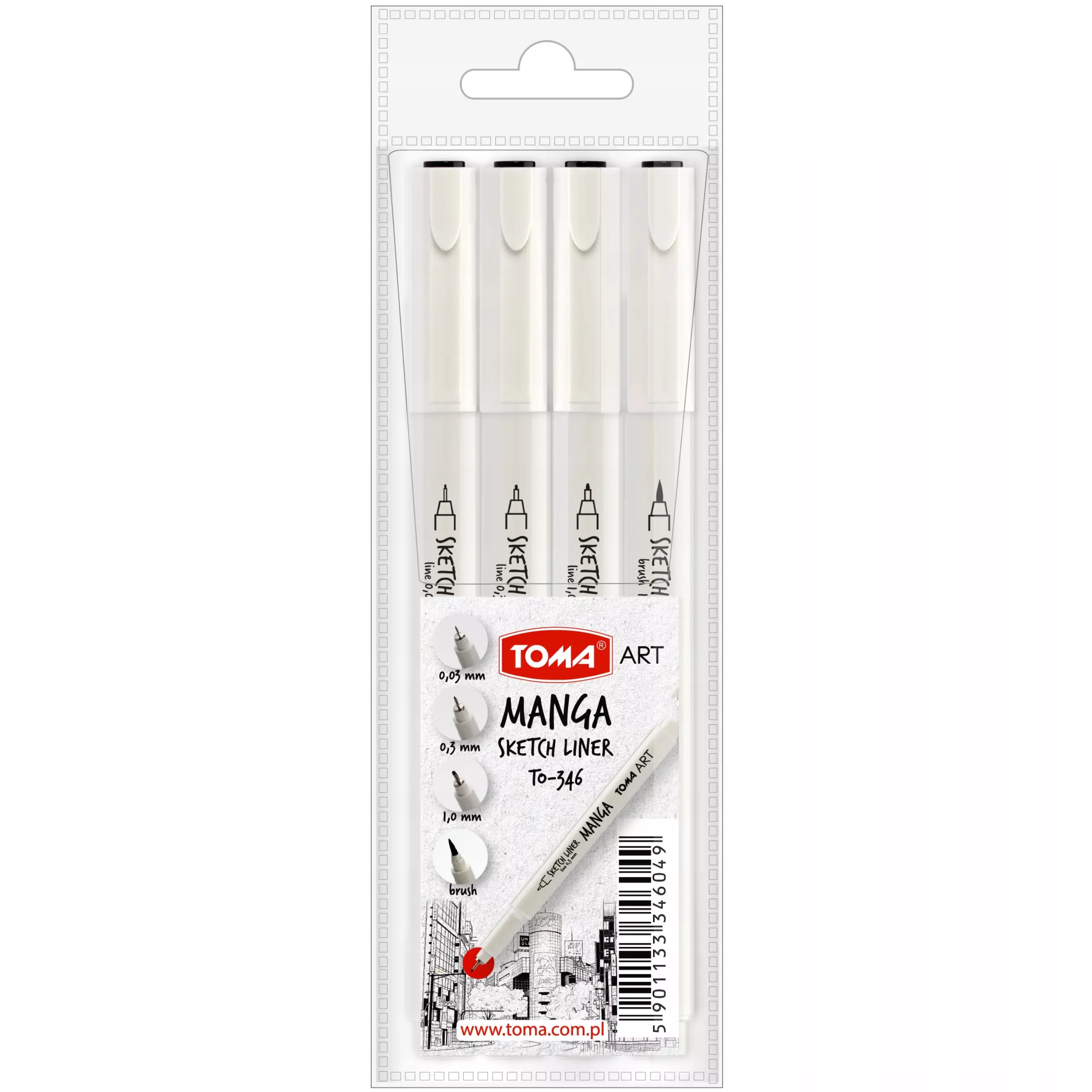 Cienkopis Manga Sketch Liner 4 kolory - Papiernicze i szkolne