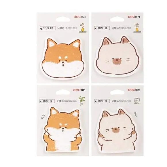 Notes samoprzylepny Deli piesek Shiba 30 kartek mix wzorów - Papiernicze i szkolne