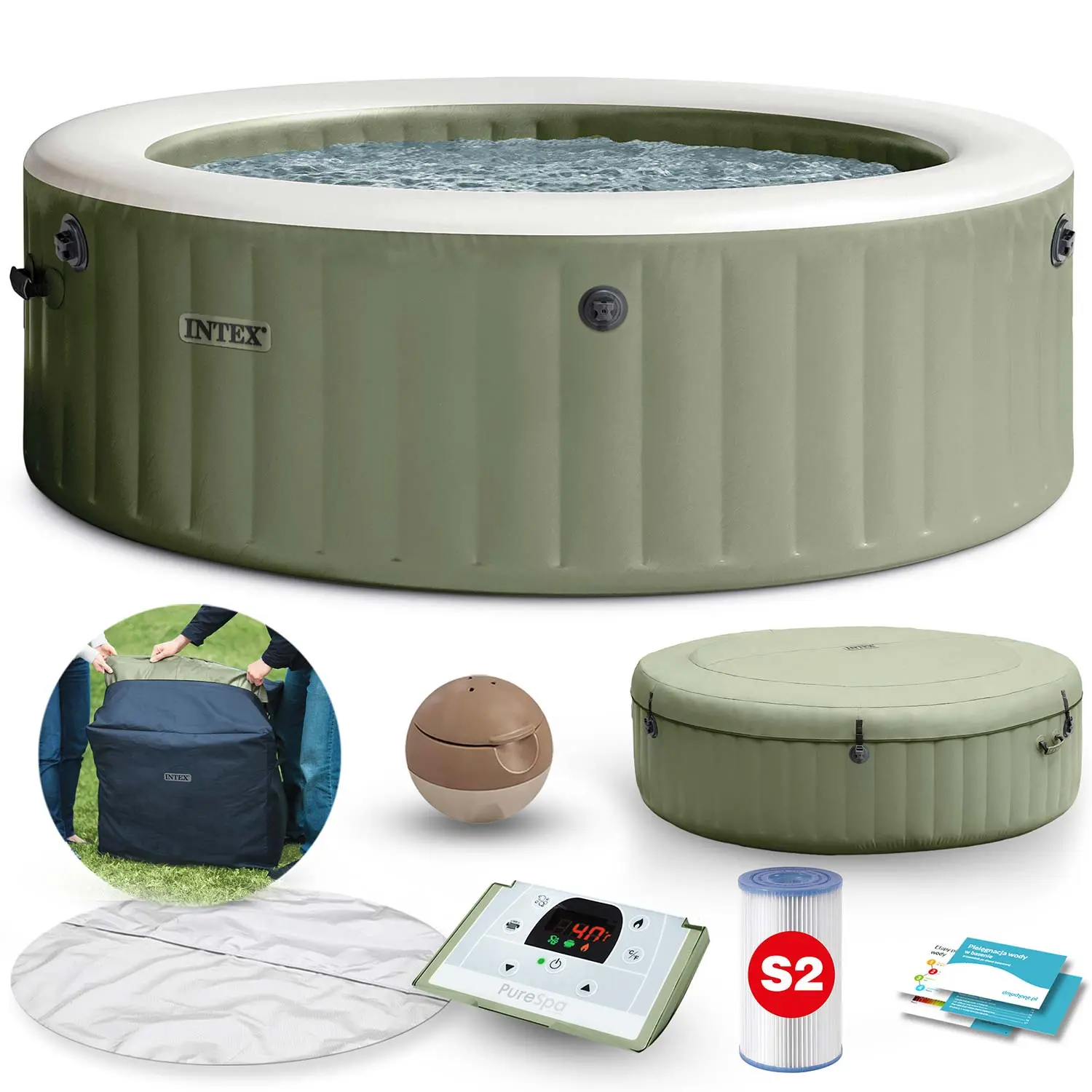 Dmuchane SPA z hydromasażem 6 osobowe INTEX 28428NP - Elektronika i akcesoria