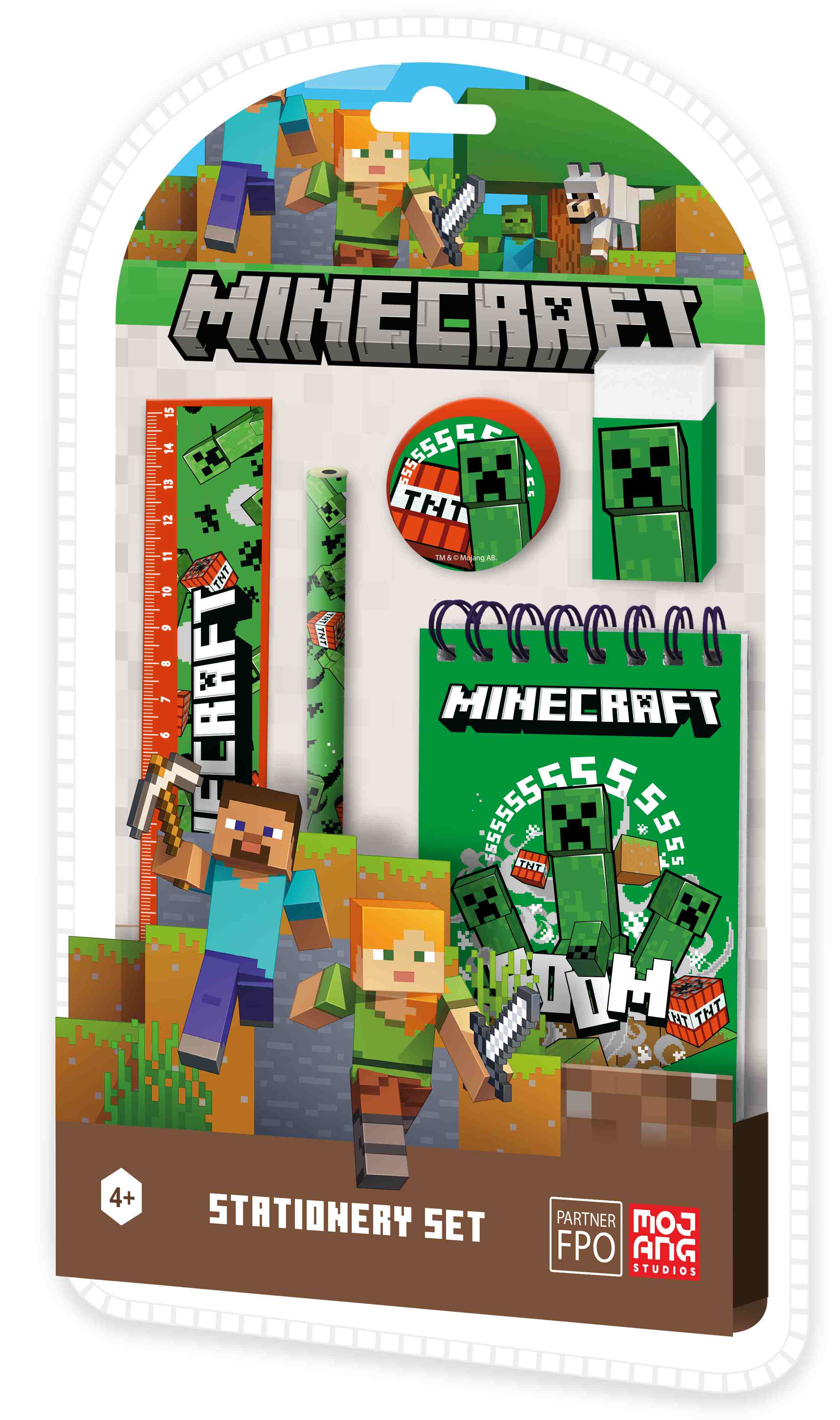 Zestaw piśmienniczy Minecraft 5 elementów MC00038 - Papiernicze i szkolne