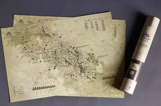 Mapa zdrapka - Karpaty w.ukraińska - Książki