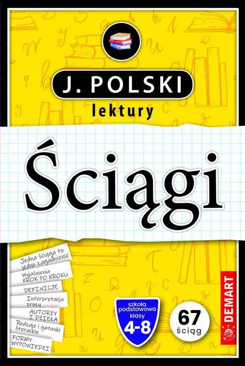 Ściągi. Karty edukacyjne. Język polski, lektury. Klasy 5-8 - Książki