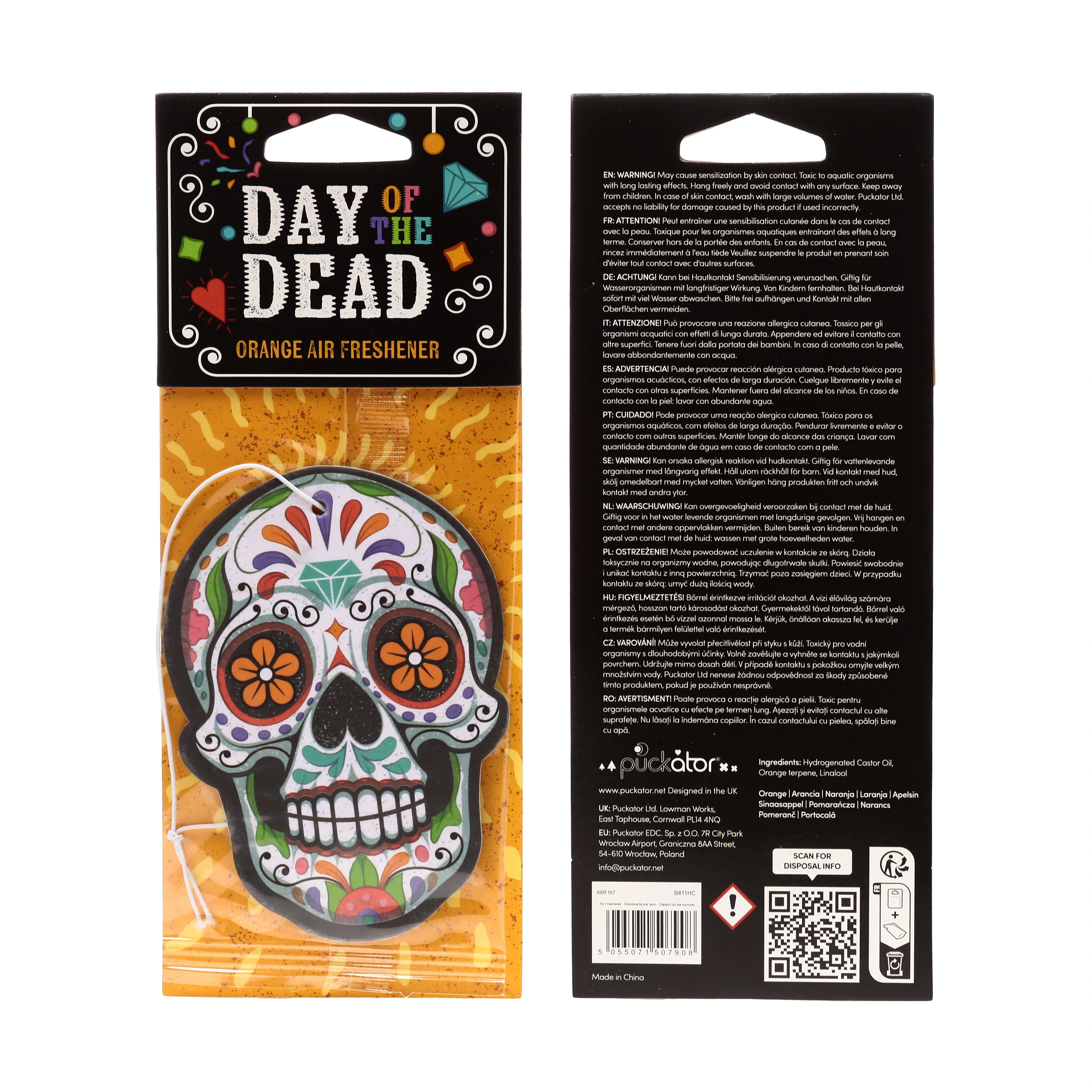 Odświeżacz powietrza - Pomarańcza -Day of the Dead - Zabawki