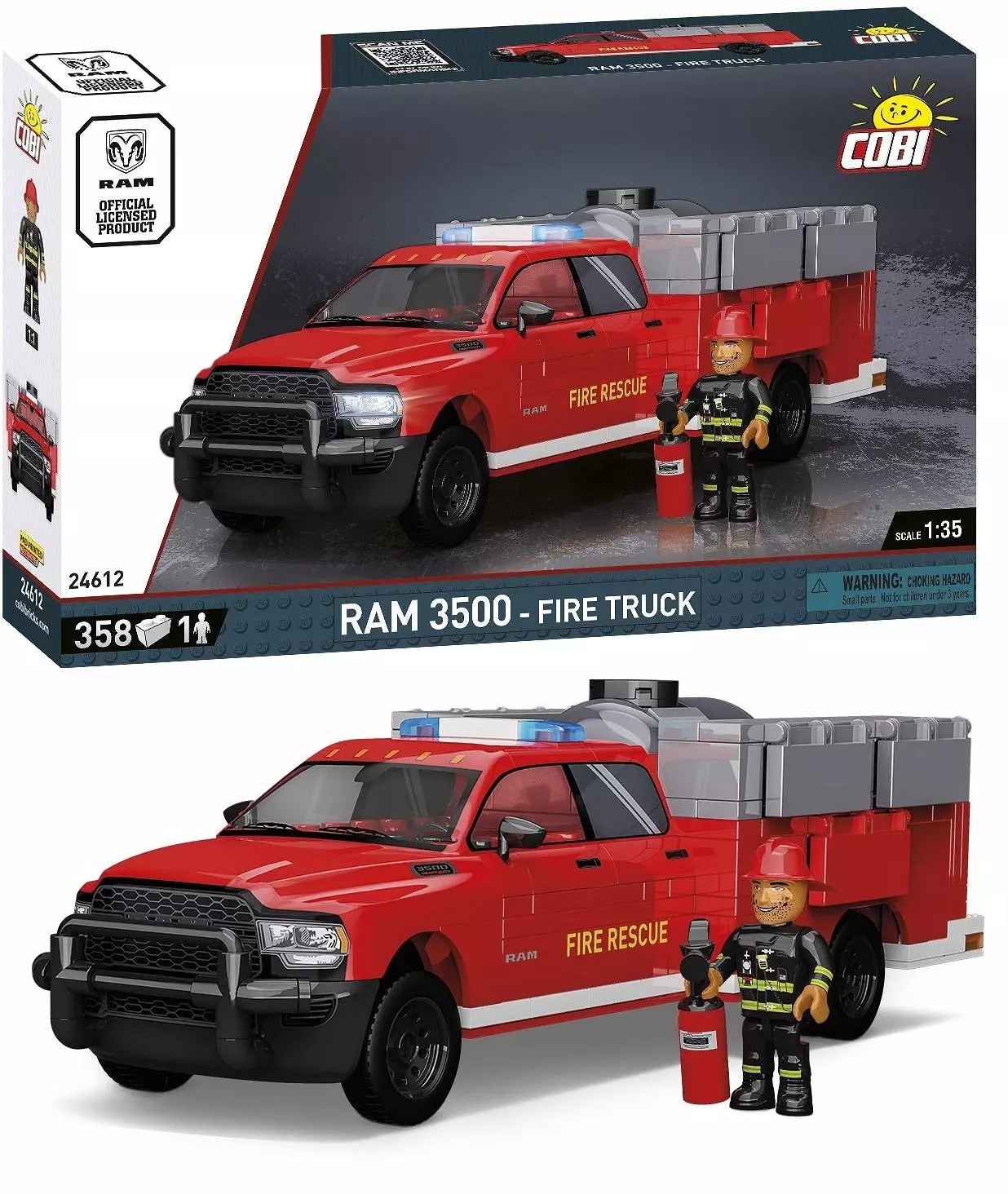 COBI Cars Ram 3500 Ambulance - Maquette Brique 311 Pièces Pour Adultes Et Collectionneurs