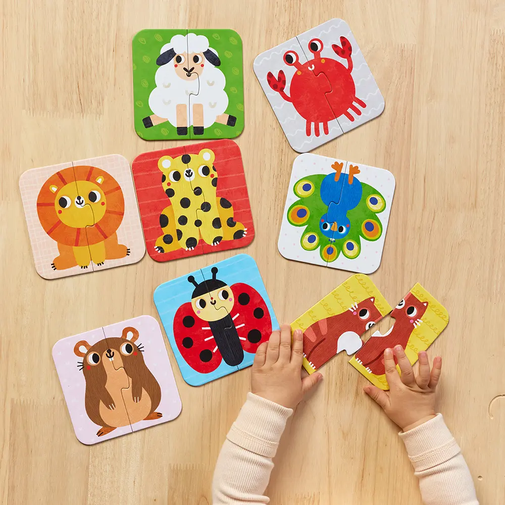 Puzzle CzuCzu 6w1. Układam połówki. Zwierzątka - Puzzle