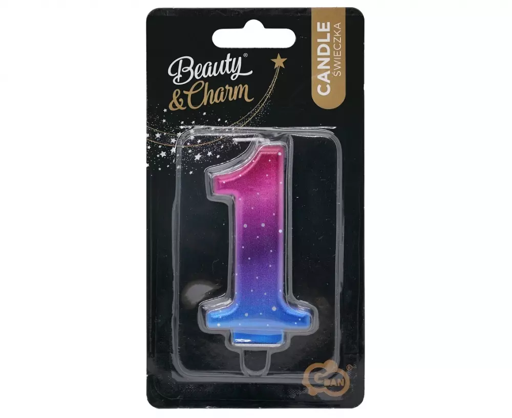 Świeczki Urodzinowe Cyferki 1 Metalc Night Gob/c - Papiernicze i szkolne