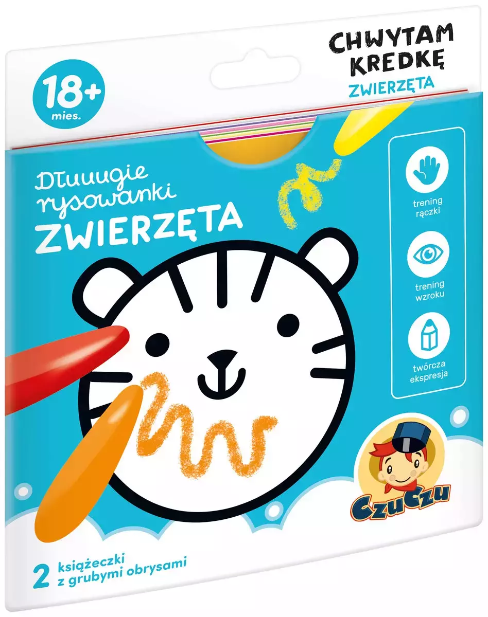 Czuczu. Dłuuugie rysowanki. Chwytam kredkę. Zwierzęta - Książki