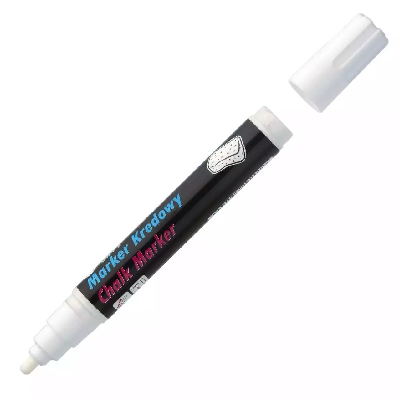 Marker kredowy 4.5 mm, biały - Papiernicze i szkolne