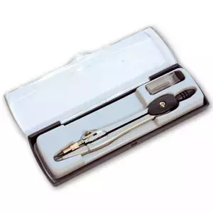 Cyrkiel metalowy 2-elementowy w etui - Papiernicze i szkolne