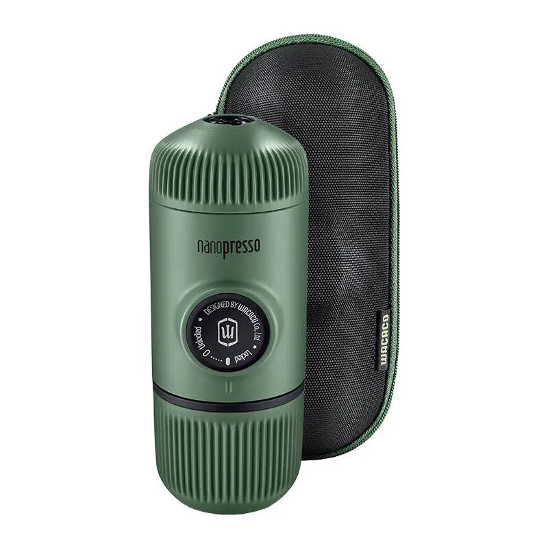 Przenośny ekspres do kawy Nanopresso Moss, zielony z etui - Elektronika i akcesoria