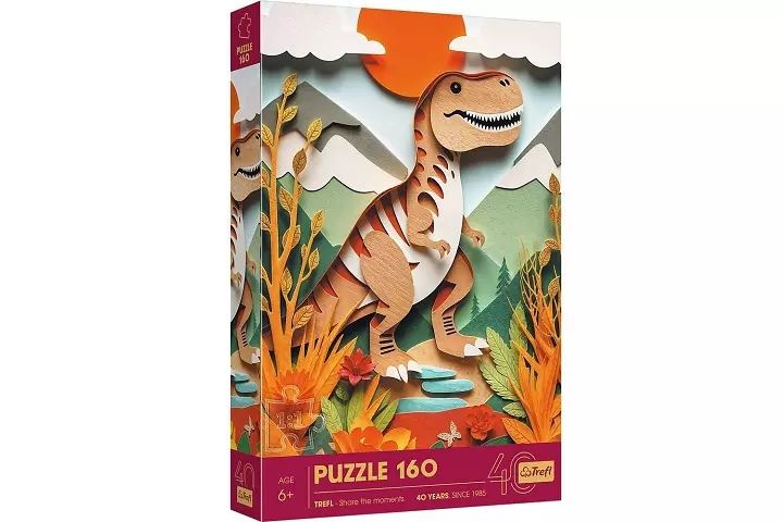 Puzzle 160 40-lecie Trefl Paper Art: Dinozaur - Puzzle
