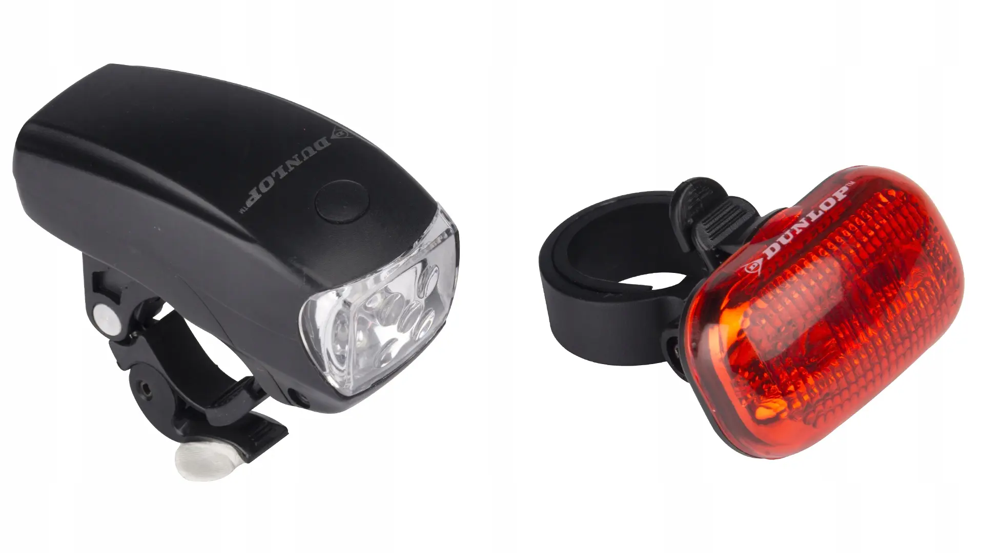 Zestaw Lamp Rowerowych LED Przód Tył Dunlop - Zabawki