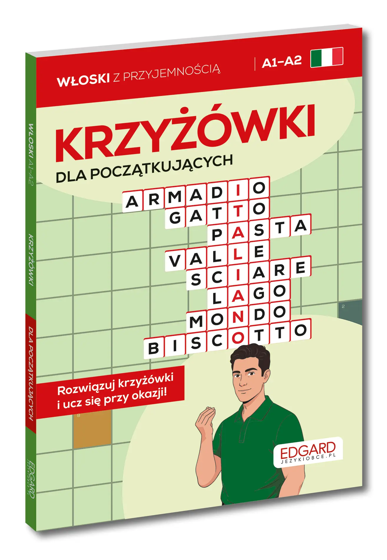 Włoski. Krzyżówki dla początkujących A1–A2 - Książki