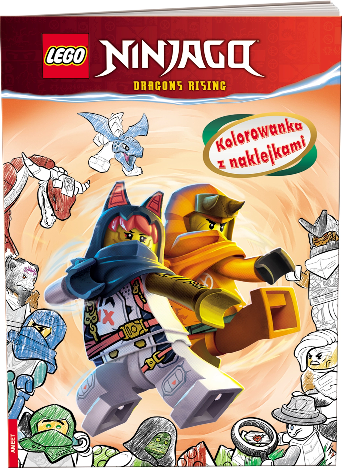 LEGO NINJAGO Kolorowanka z naklejkami - Książki
