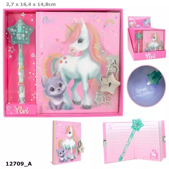 Pamiętnik na kłódkę  z magicznym długopisem Ylvi 12709A - Papiernicze i szkolne