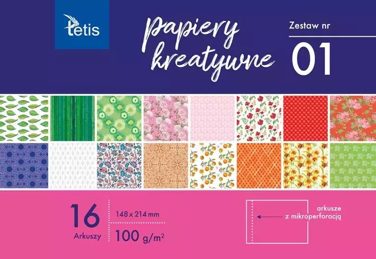 Papiery kreatywne A5/16K zestaw 1 - Papiernicze i szkolne