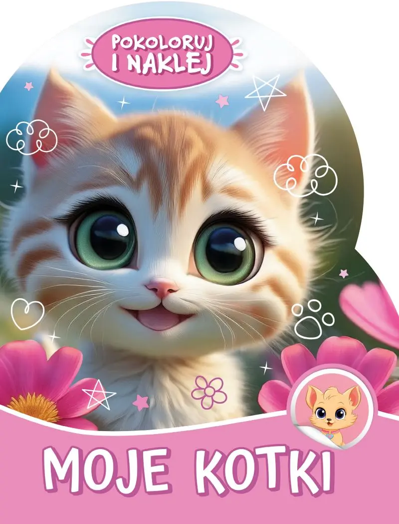 Pokoloruj i naklej. Moje kotki - Zabawki