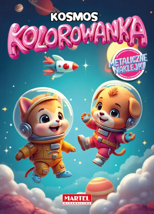 Kolorowanka Kosmos z naklejkami metalicznymi - Książki