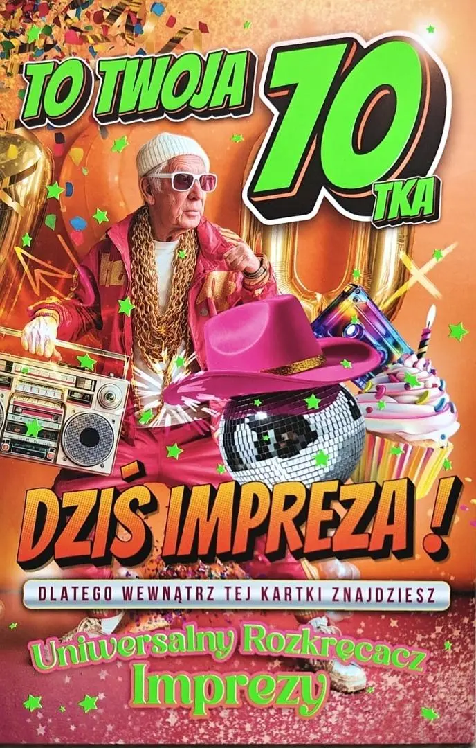 284 Karnet JCX na 70 urodziny dla mężczyzny z... - Papiernicze i szkolne