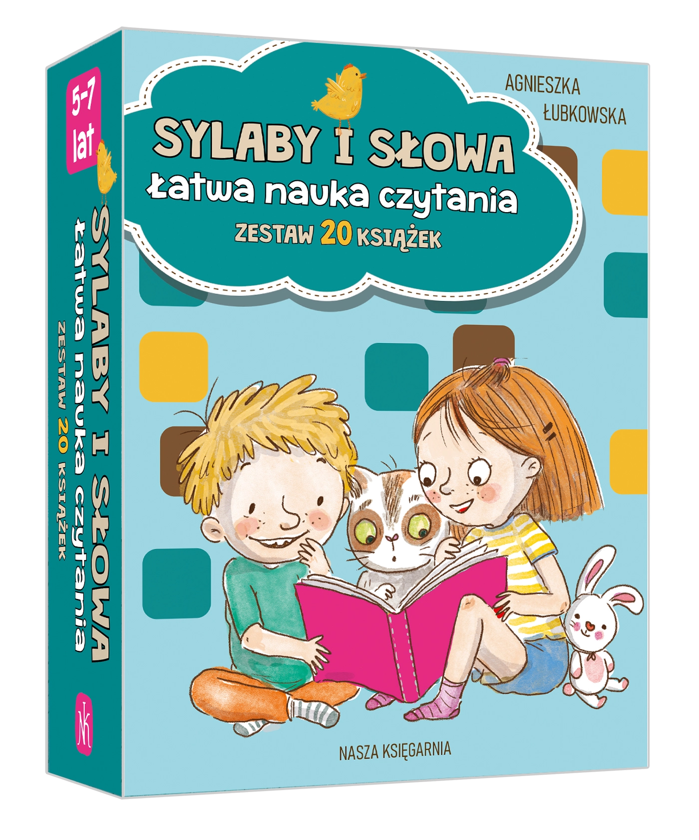Sylaby i słowa. Łatwa nauka czytania - zestaw 20 książek - Książki
