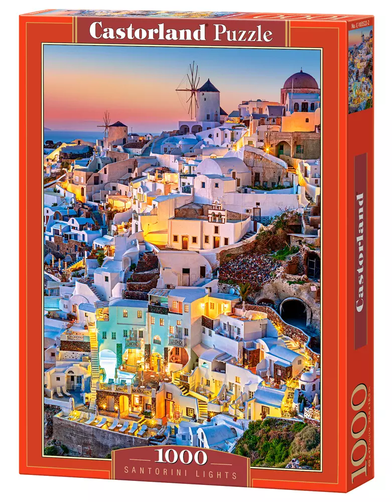 Puzzle 1000 elementów. Światła Santorini - Puzzle